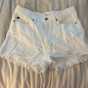 White Denim Shorts